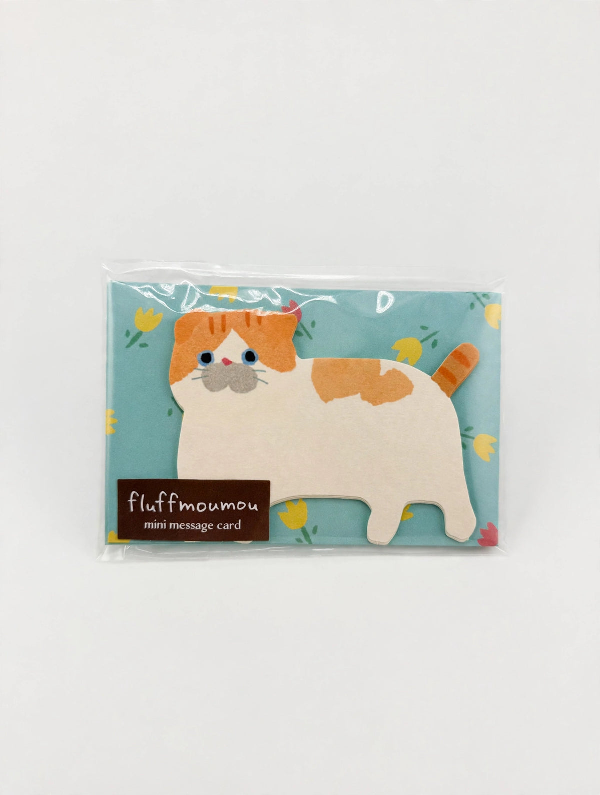 fluffmoumou Mini Message Card - Orange Cat